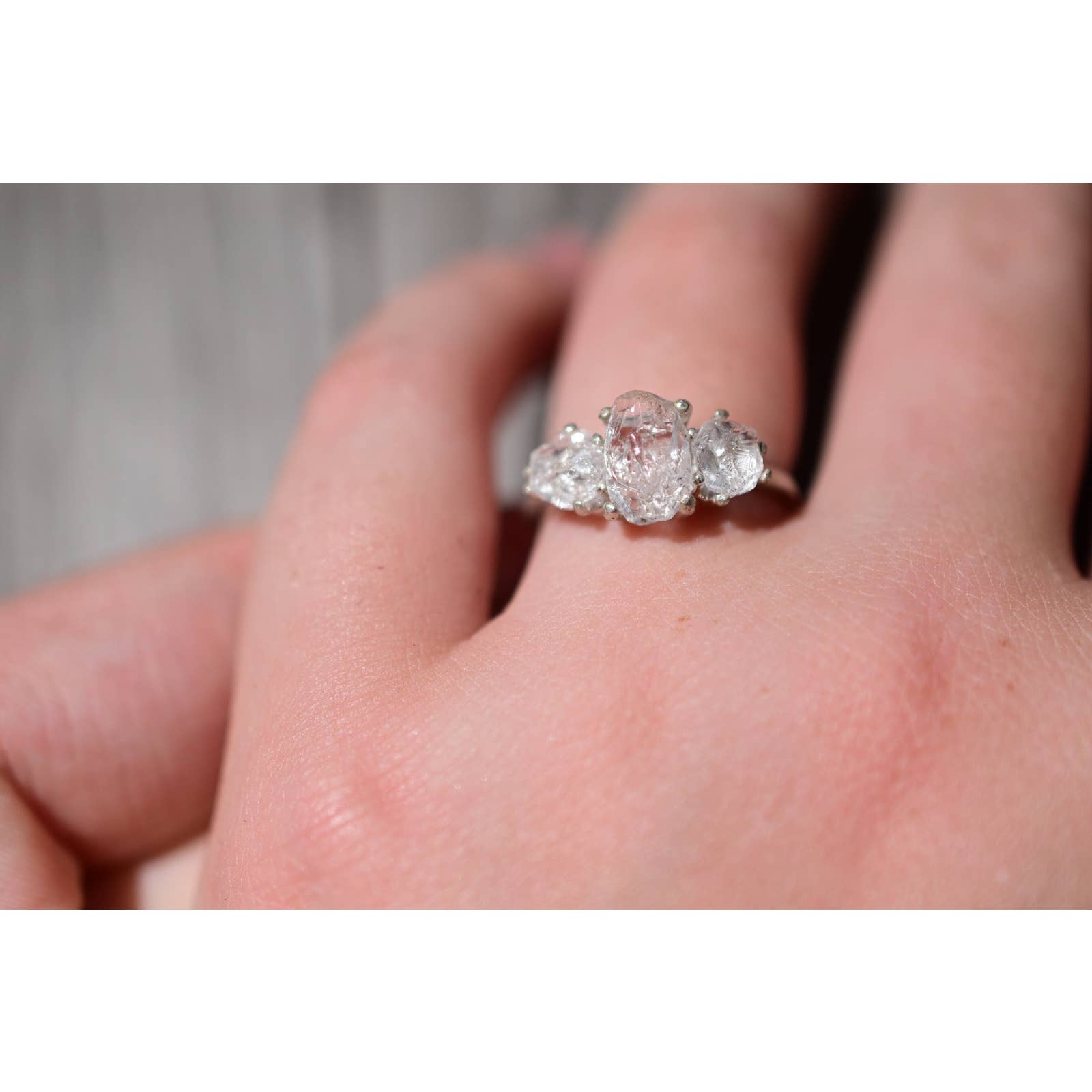 Engagement Ring Raw Diamond Ring Diamond Ring Uncut Engagement Ring